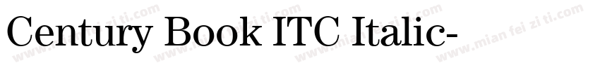 Century Book ITC Italic字体转换